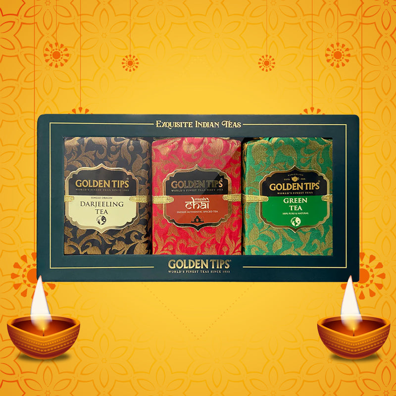 3-in-1 Handmade Paper Box - Darjeeling, Green & Masala Chai