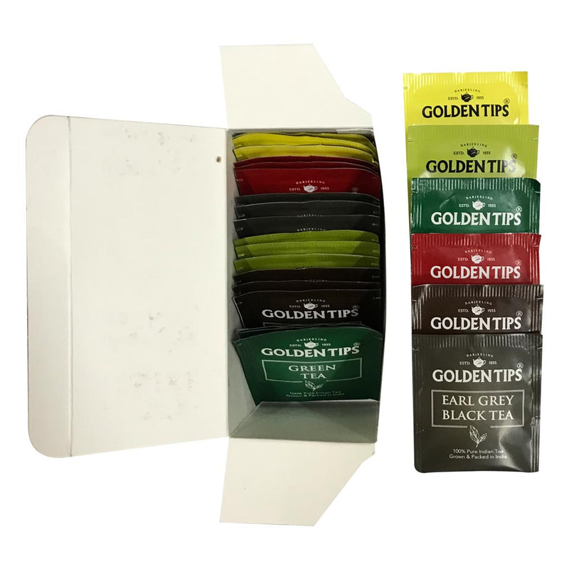 Golden Tips Black & Green Assortment Individual Envelope - Tea Bags