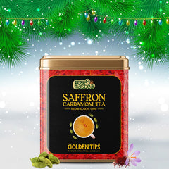 Saffron Cardamom Exotic Chai India's Authentic Spiced Tea - Tin Can