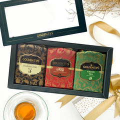 3-in-1 Handmade Paper Box - Darjeeling, Green & Masala Chai