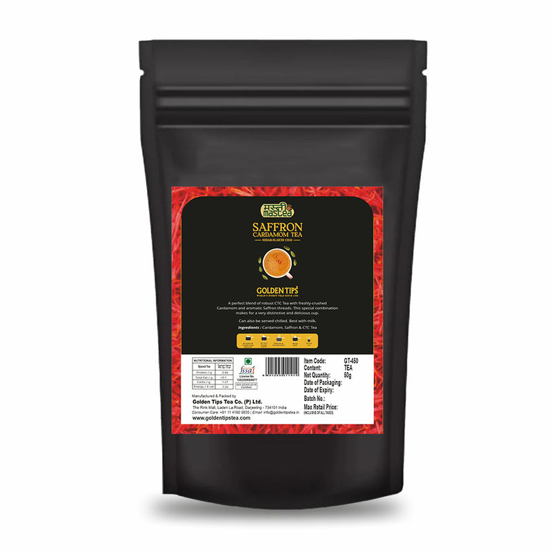 Saffron Cardamom Exotic Chai India's Authentic Spiced Tea - Tin Can
